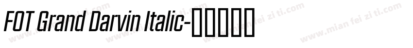 FOT Grand Darvin Italic字体转换